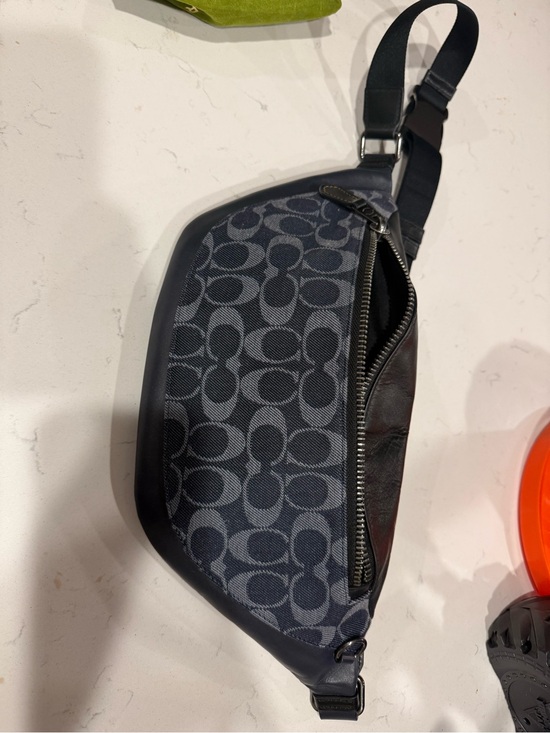 Coach Handbags - Coach Denim Signature Canvas and Leather Bum Bag